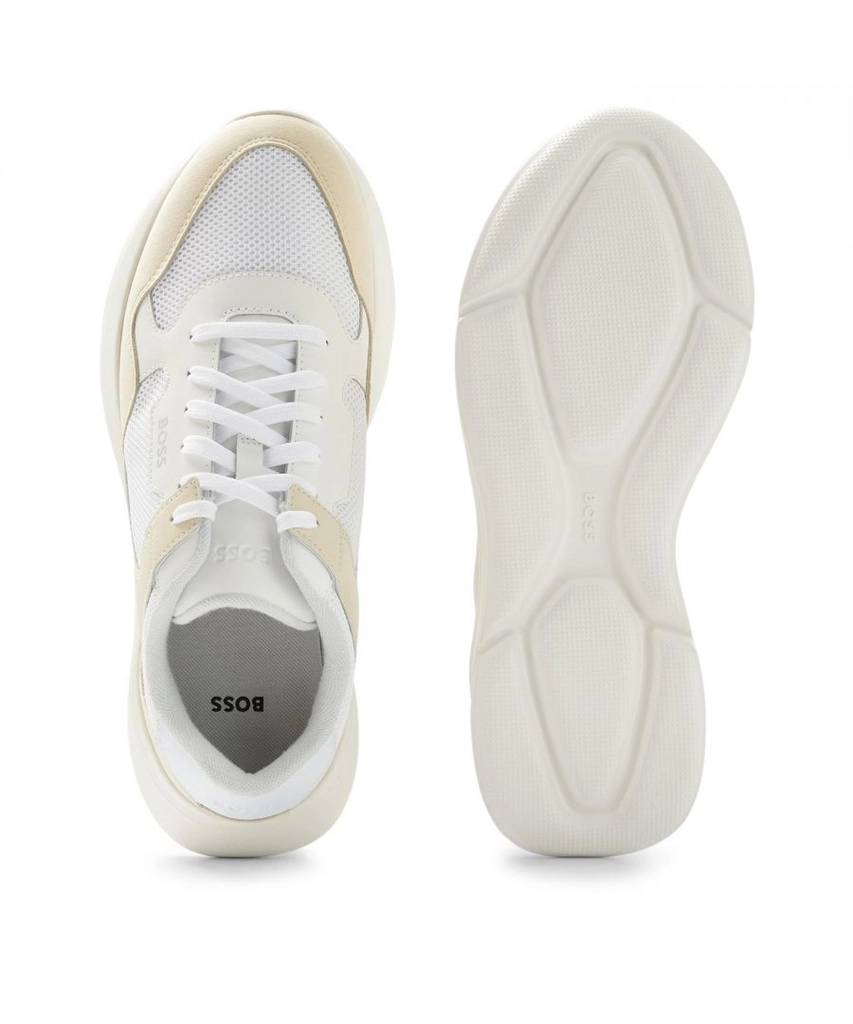 Hugo Boss Mens Dean Running Trainers - Beige - Size UK 6